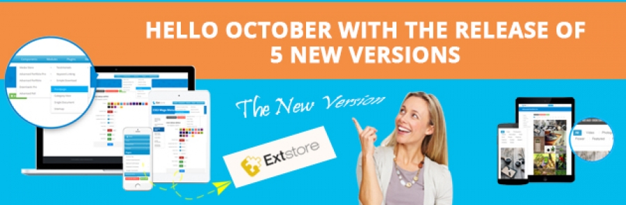[Announcement] Hello October with the release of 5 new versions on ExtStore.